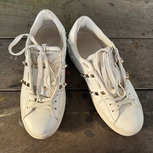 Valentino Garavani White Studded Sneakers